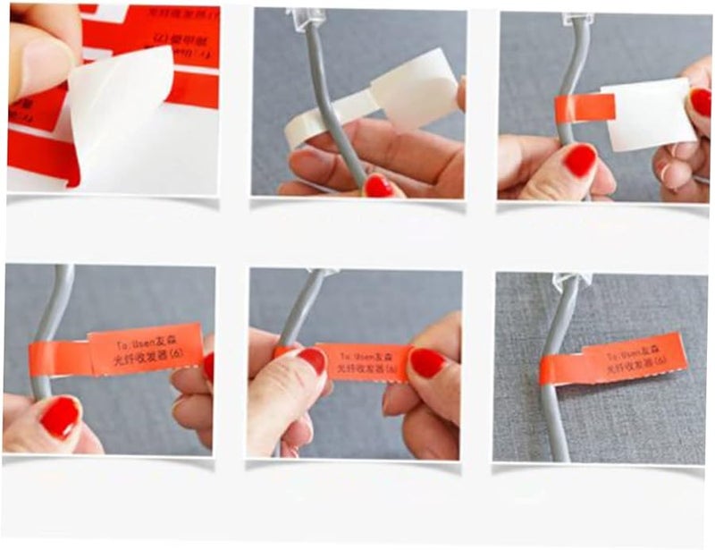 COHEALI 15 Sheets P Shape Blank Cable Labels Tags for Computer Network Cord Identification Random Color - Image 4