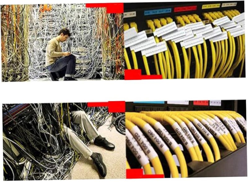 COHEALI 15 Sheets P Shape Blank Cable Labels Tags for Computer Network Cord Identification Random Color - Image 5
