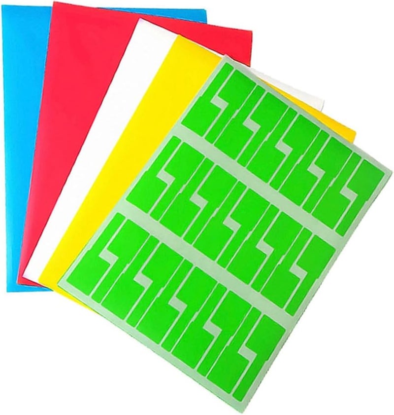 COHEALI 15 Sheets P Shape Blank Cable Labels Tags for Computer Network Cord Identification Random Color - Image 2