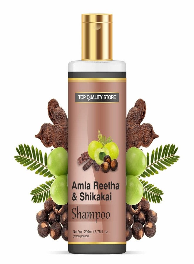 Top Quality Store Amla Reetha Shikakai Shampoo for Helps In Hair Growth, Control Hairfall & Dandruff Made With Amla, Reetha, Shikakai, Aloe Vera Extract - Image 1