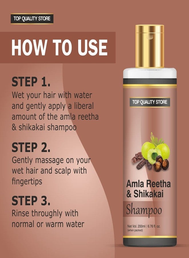 Top Quality Store Amla Reetha Shikakai Shampoo for Helps In Hair Growth, Control Hairfall & Dandruff Made With Amla, Reetha, Shikakai, Aloe Vera Extract - Image 5