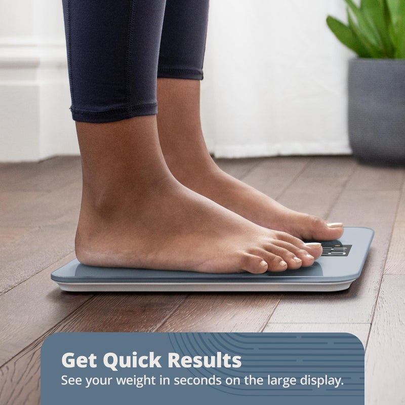 Greater Goods AccuCheck Digital Scale for Body Weight - Accurate Digital Bathroom Scale with High-Precision Sensors, Large Easy-to-Read Backlit Display, 400 lb Capacity, Auto Step-On (Stone Blue) - Image 5
