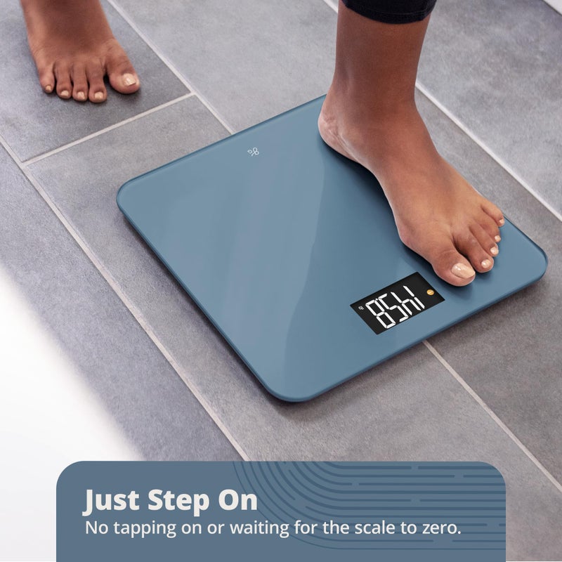 Greater Goods AccuCheck Digital Scale for Body Weight - Accurate Digital Bathroom Scale with High-Precision Sensors, Large Easy-to-Read Backlit Display, 400 lb Capacity, Auto Step-On (Stone Blue) - Image 4
