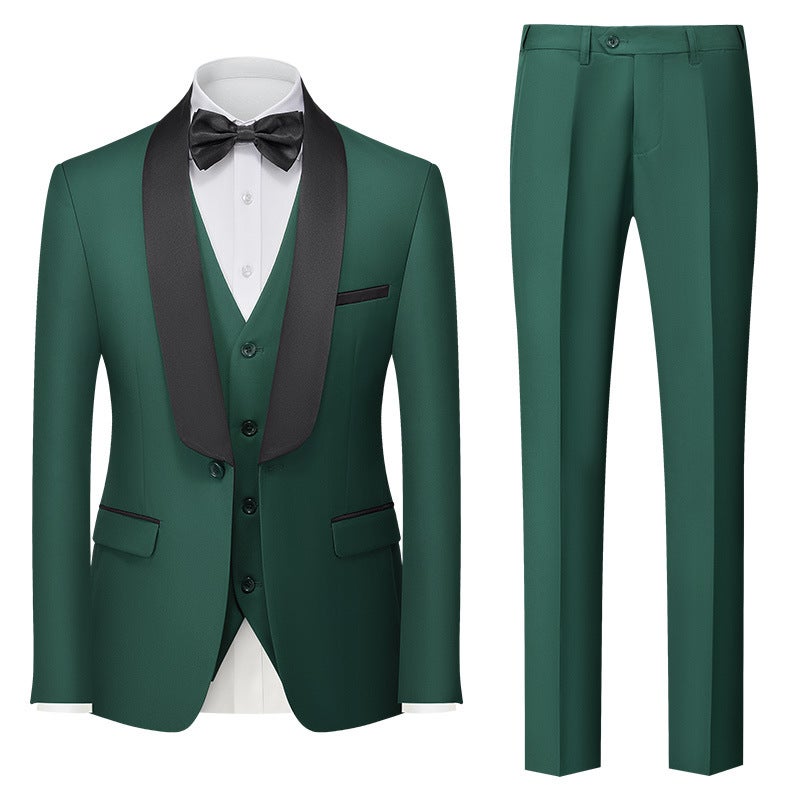 New Men'S Suit Three-Piece Men'S Double Slit Dress Suit - Image 1