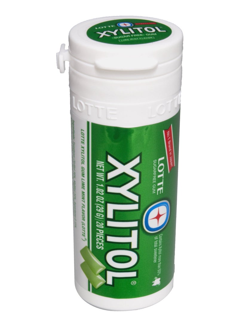 Lotte Xylitol Gum Lemon Mint Flavor 29g Sugar Free  - Image 1