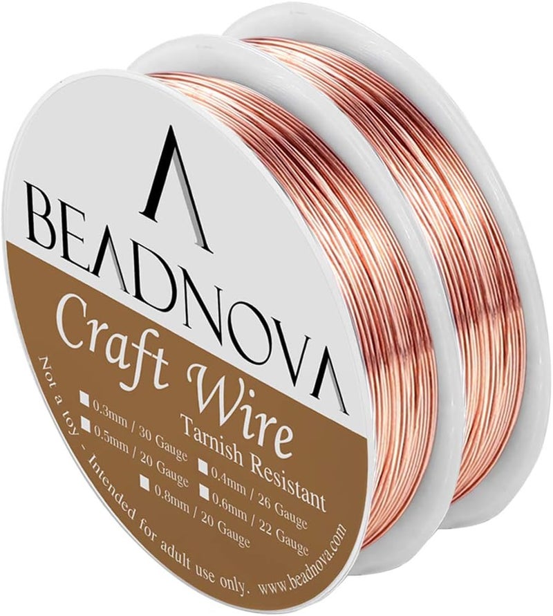 BEADNOVA 20 Guage Copper Wire Jewelry Wire Tarnish Resistant for Jewelry Making Copper 20 Guage 6m - Image 1