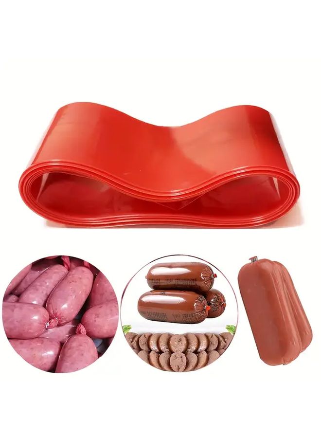 High Temperature Resistant Transparent Red Sausage Casing 393 7 Inch 5 Layer Design - Image 2