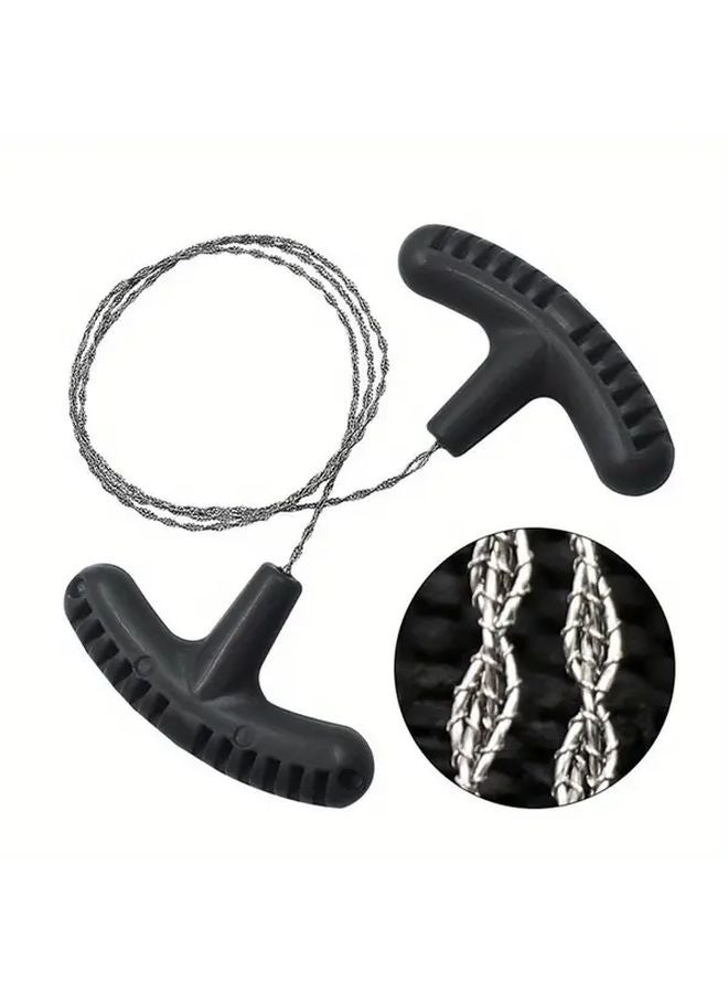 1pc Heavy Duty Stainless Steel Rope Saw Portable Survival Camping Tool - Image 3