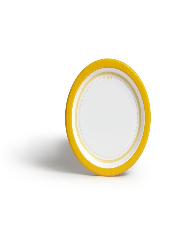 Perk Staples PK54328CT Paper Plates, 6, Yellow/White, 500/Carton - Image 2