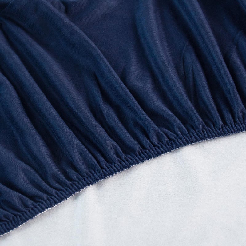 Biloban Changing Pad Cover Waterproof, 2 Pack Diaper Change Table Sheets for Baby Boys Girls, Fitted Cradle Sheets for 32"x16" Contoured Pad, Breathable & Ultra Soft, Navy - Image 3