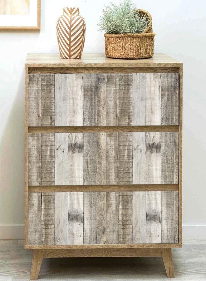 Livebor Wood Wallpaper Wood Peel and Stick Wallpaper 17.7”x 118.1”Wood Self Adhesive Removable Wall Decorative Barn Wood Wallpaper Faux Wood Look Paper Vintage Wood Panel Wallpaper Vinyl Film Wood Wallpaper - Image 3