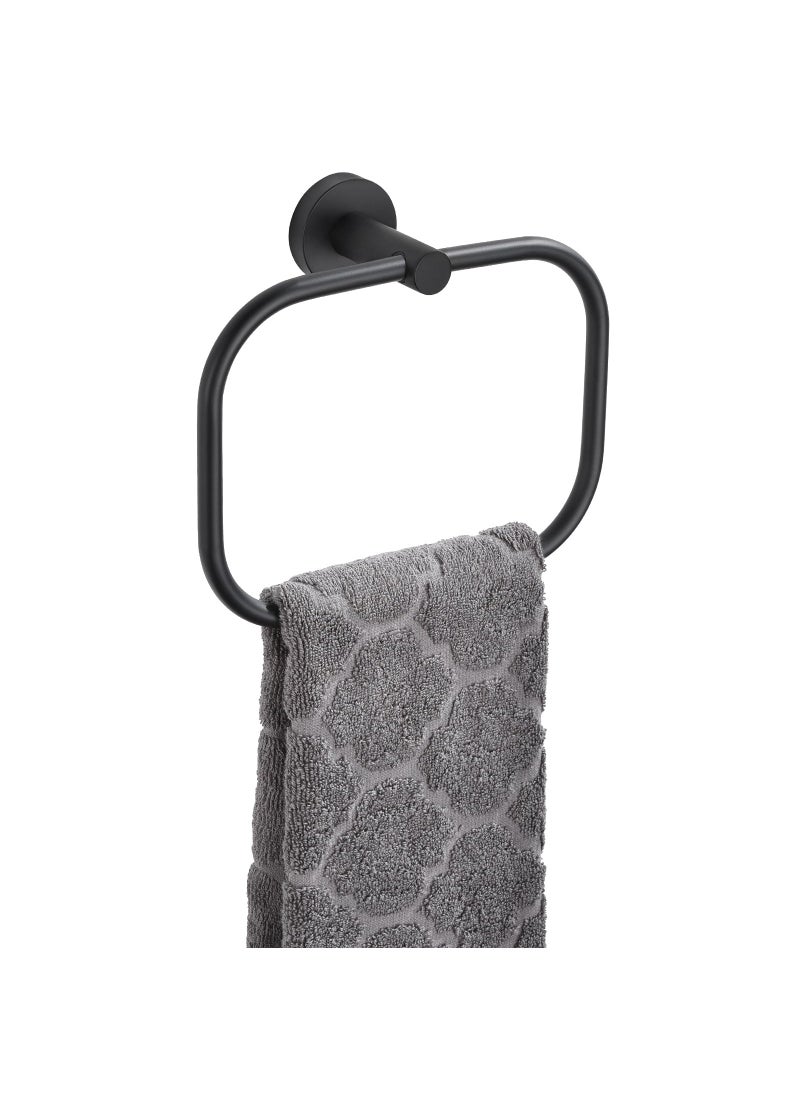 Angle Simple Angle Simple Matte Black Towel Ring Swivel SUS 304 Stainless Steel Bathroom Hand Towel Holder for Wall Mount 
