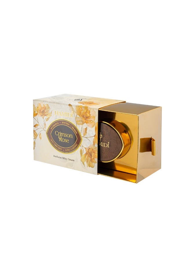 Hamidi Crimson Rose Silky Cream Solid Perfume 15g, 0% Alcohol, Hydrating Gel Fragrance with Damask Rose, Peach, Blackcurrant, Vanilla, Musk & Amber, Lightweight Mousse Texture - Image 4