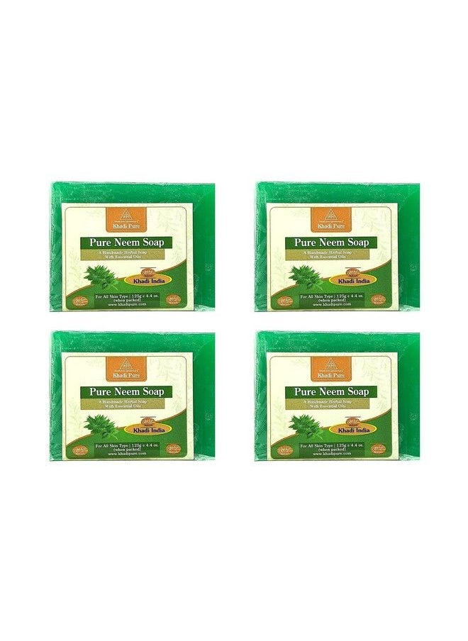 Khadi Pure - Herbal Pure Neem Soap 125 G (Pack Of 4) - Image 1