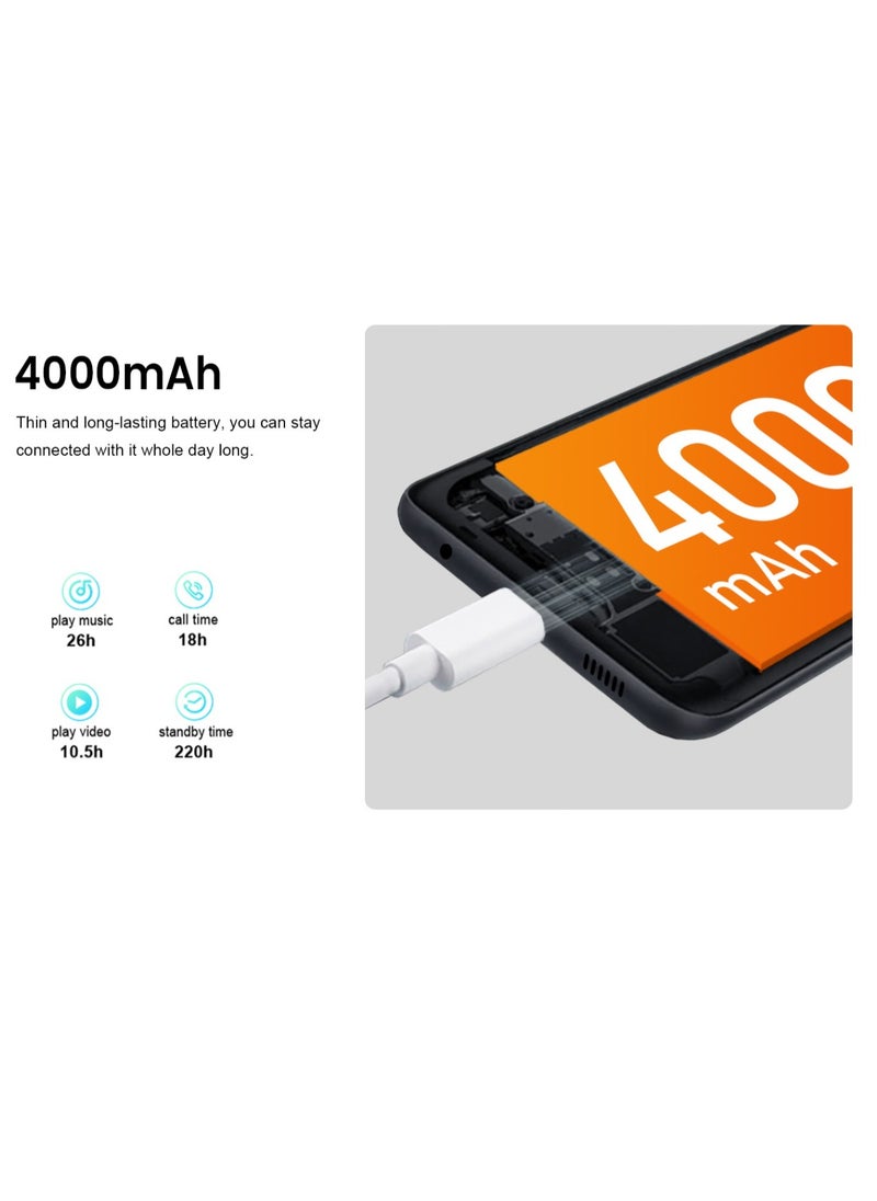 KXD - KXD Classic A09 4+4 GB RAM 128 GB ROM Black Color 4000 mAh Battery 6.56 Inch HD+ Display Android 12 4G Smartphone - Image 1