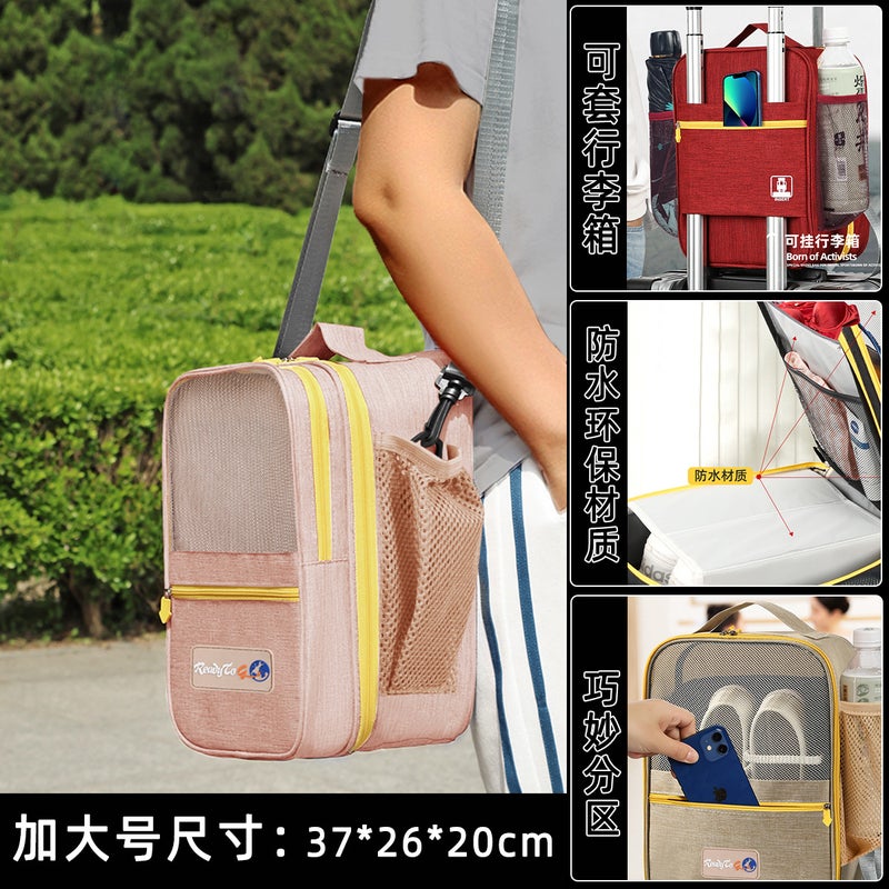 Eco-Friendly Travel Organizer 2024 Upgraded Shoes Bag Black: Medium: 30*22 * 15cm - Image 2
