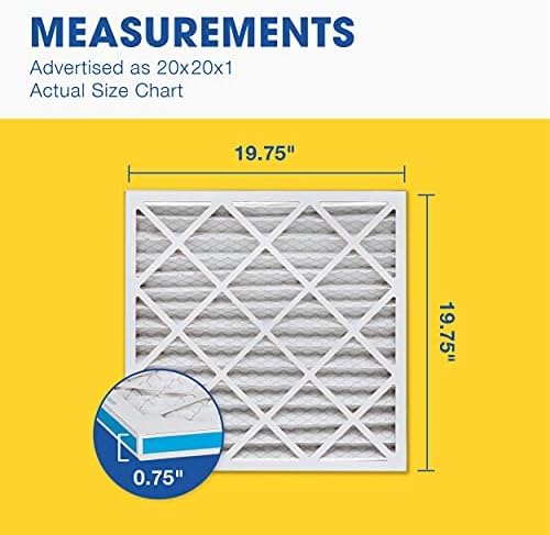 Aerostar 20x20x1 MERV 8 - 6 Count - High Efficiency Pleated HVAC, Furnace & Air Conditioner Filters - Removes Dust, Lint, Mold & Allergy-Causing Pollen - Image 2