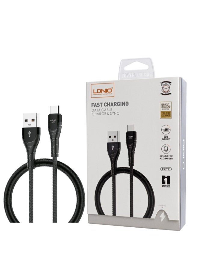 LDNIO 52W USB to Type C Charging and Data Transfer Cable - Image 2