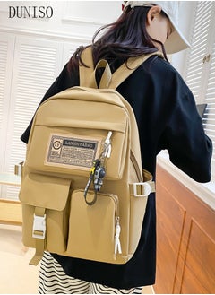 DUNISO 5PCS Kids School Backpack Set Canvas Laptop School Bag Sets for Kids with Tote Bag,Shoulder Bag,Pencil Box,Small Bag ,Large-capacity Bookbag for Girls Boys Back to School Supplies  - Image 2