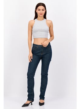 Robe Di Kappa Women Perfect Fit Washed Stretchable Jeans, Blue  - Image 4