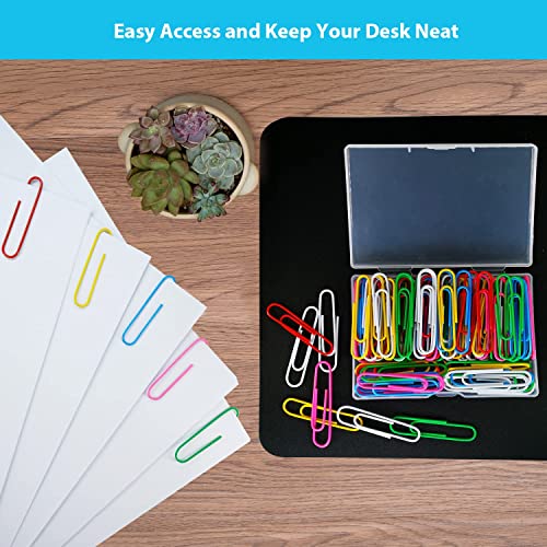 AnutriON Paper Clips, 100Pcs 2 Inch Large Paperclips, Assorted Colored Coated Jumbo Reusable Big Paperclips, Large Colored Paper Clips for Office School Document Organizing - Image 5