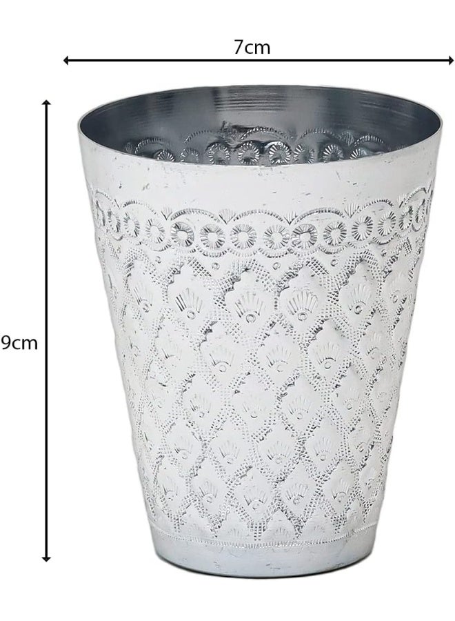 Winds Trading Aluminum Drinking Glasses, Coffee Cup/Tea Cup/Chilling Beer Glasses, Silver Color For Home & Outdoor - Image 3