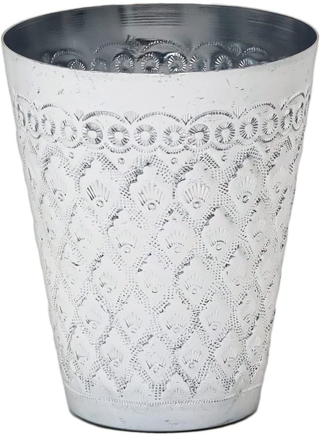 Winds Trading Aluminum Drinking Glasses, Coffee Cup/Tea Cup/Chilling Beer Glasses, Silver Color For Home & Outdoor - Image 1