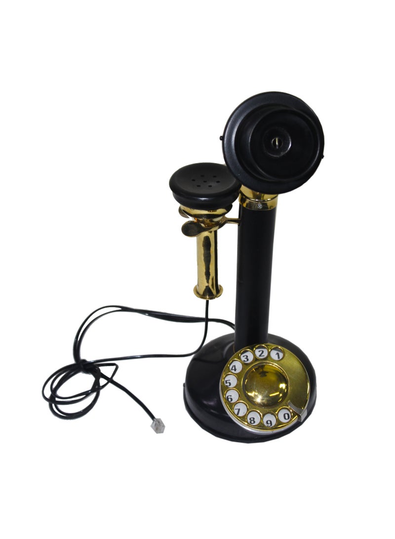 Latas Antique Rotary Dial Black Telephone Vintage Style Working Condition-004 - Image 1