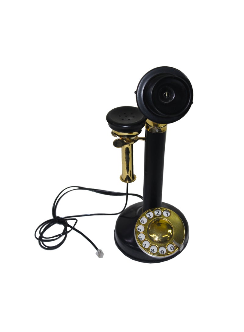 Latas Antique Rotary Dial Black Telephone Vintage Style Working Condition-004 - Image 4