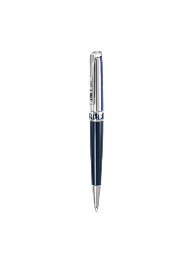 شيروتي 1881 Luciano Silver Blue Stainless Steel Blue Ink Ballpoint Pen