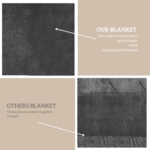 COOVA Oversized King Fleece Blanket 120x120 inches, Soft Cozy Warm Giant Extra Large 10'x10' Blanket for Bed, Sofa, Couch,Travel, Camping, California Huge Flannel Big Throw Blanket, Dark Grey - Image 5