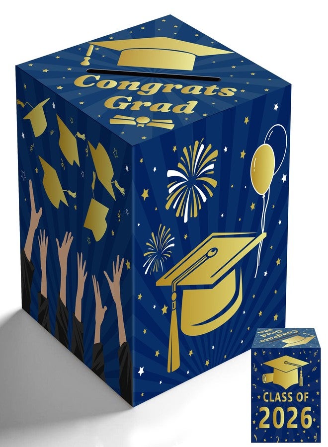 OHOME زينة حفل تخرج OHOME 2025 - صندوق بطاقات التخرج (أزرق) - Image 1