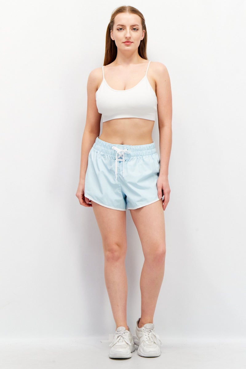 adidas Originals Women Sportswear Fit Running Shorts, Sky Blue - Image 2