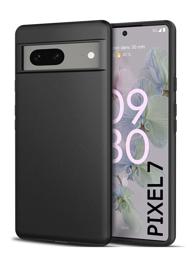 IAF Google pixel 7 Soft Matte Black Rubberized flexible Silicon TPU back Cover for (Google Pixel 7, Black) - Image 1
