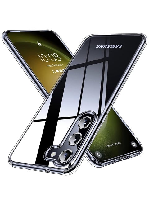 جراب شفاف لهاتف Samsung Galaxy S24، [غير قابل للاصفرار] [لمسة حريرية فائقة] جراب واقٍ رفيع لهاتف Galaxy S24 (شفاف 1، S24)
