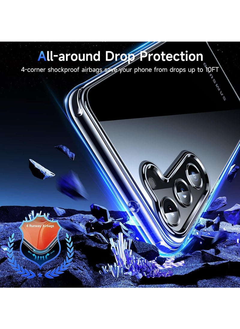 جراب شفاف لهاتف Samsung Galaxy S24، [غير قابل للاصفرار] [لمسة حريرية فائقة] جراب واقٍ رفيع لهاتف Galaxy S24 (شفاف 1، S24)