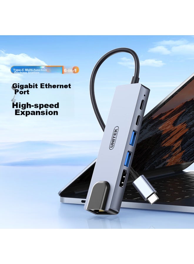 سوبيريور Youyuezhe Type-c إلى Gigabit Ethernet محشو التوسعة، Usb 3.2 Hub، Hdmi محول كابل الشبكة، Rj45 المحول، مناسب لأجهزة Apple و Huawei المحمولة، D112b - Image 1