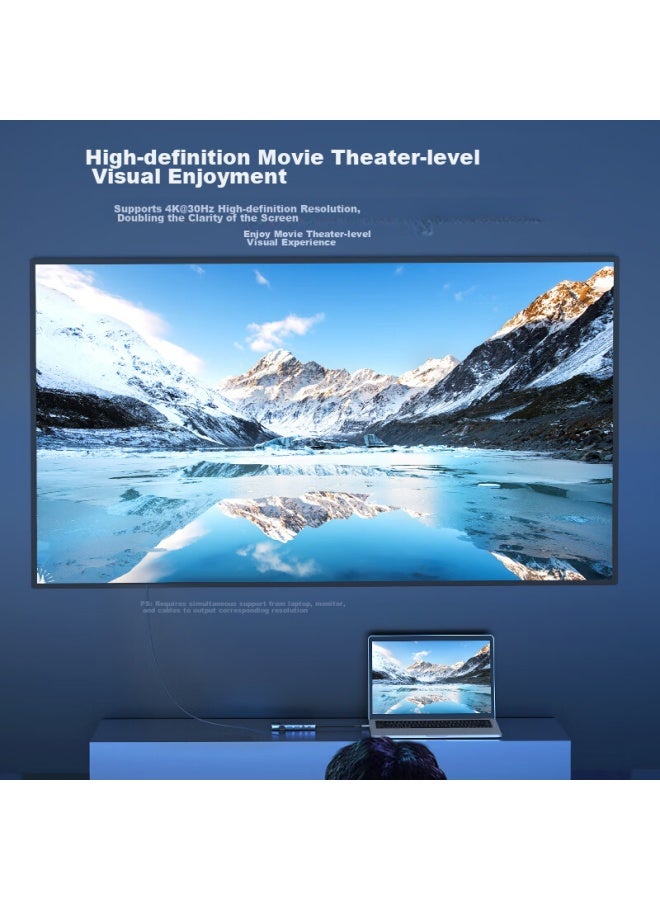 سوبيريور Youyuezhe Type-c إلى Gigabit Ethernet محشو التوسعة، Usb 3.2 Hub، Hdmi محول كابل الشبكة، Rj45 المحول، مناسب لأجهزة Apple و Huawei المحمولة، D112b - Image 3