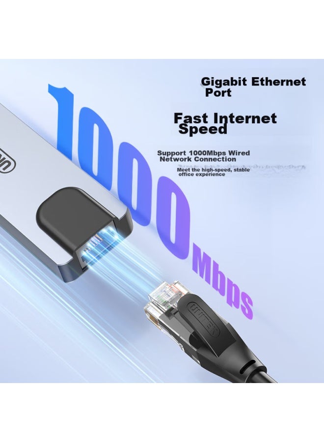 سوبيريور Youyuezhe Type-c إلى Gigabit Ethernet محشو التوسعة، Usb 3.2 Hub، Hdmi محول كابل الشبكة، Rj45 المحول، مناسب لأجهزة Apple و Huawei المحمولة، D112b - Image 2
