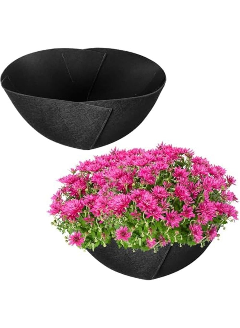 SYOSI Fabric Planter Basket Liners – Felt Flower Pot Replacement Liners for Hanging Planters – Coconut Liner Alternative, 14-inch Opening, Ideal for Garden, Balcony, Window Boxes – Set of 2 (Round) - Image 1