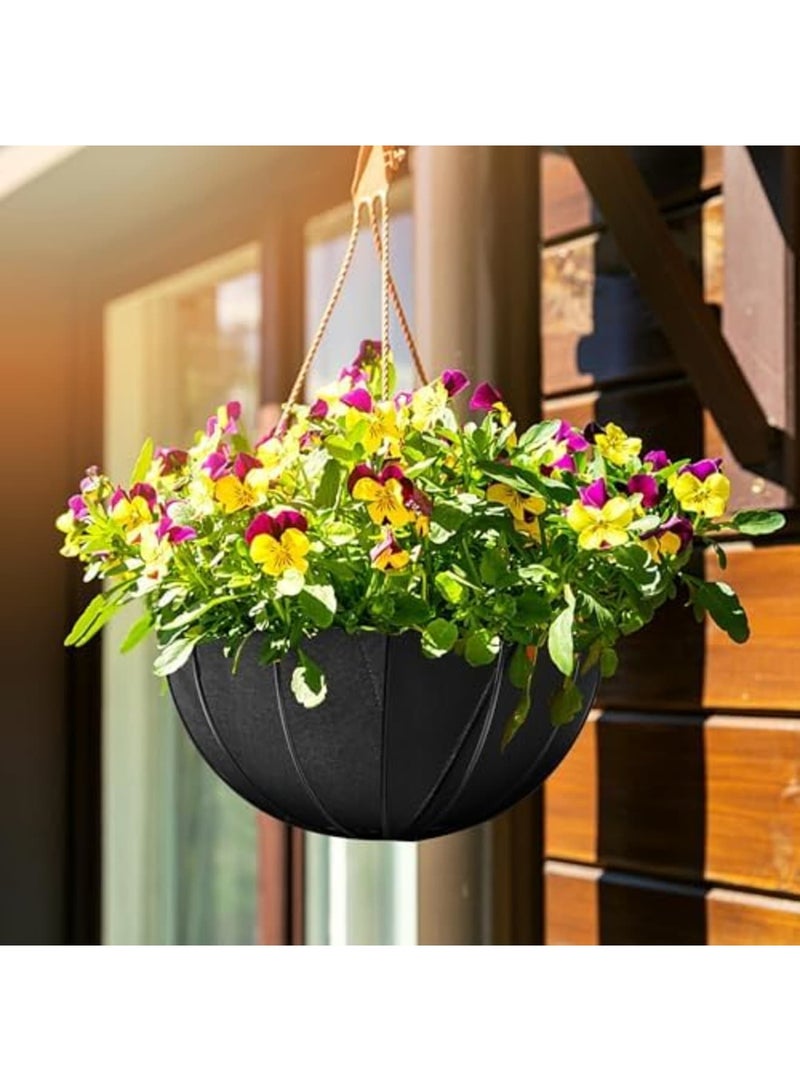 SYOSI Fabric Planter Basket Liners – Felt Flower Pot Replacement Liners for Hanging Planters – Coconut Liner Alternative, 14-inch Opening, Ideal for Garden, Balcony, Window Boxes – Set of 2 (Round) - Image 2