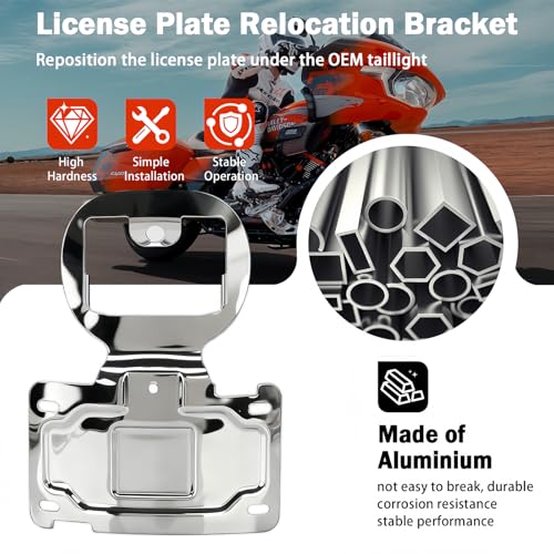 KOONDHEEND License Plate Relocation Bracket Fits for Harley Davidson Electra Glide Road Ultra Limited CVO FLHTKSE FLHTCU FLHTCUL FLHTKL FLTRUSE Replace 67900362 - Image 3
