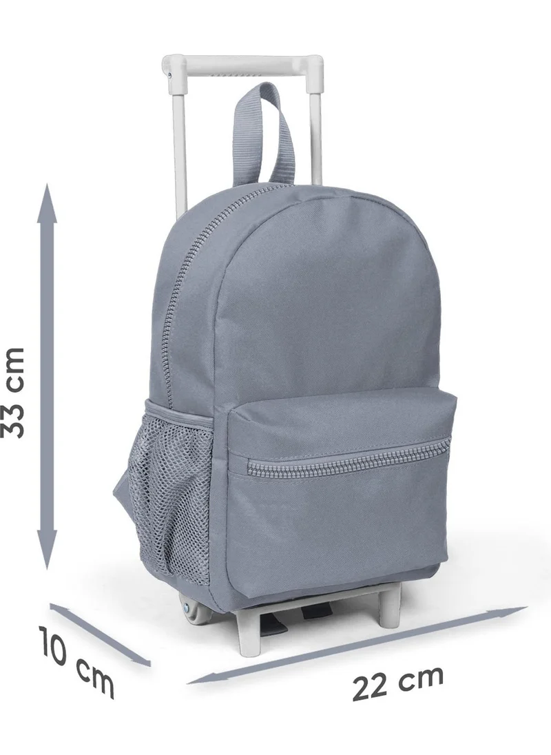 كورال هاي Mini Yuva Squeegee Backpack Gray Nefti Anime Motorcycle Patterned Two Compartments 24064
