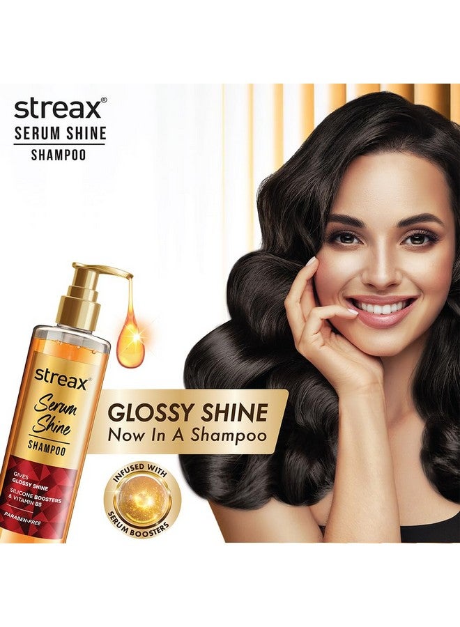 Streax شامبو ستريكس سيروم شاين، 490 مل | شامبو للشعر المجعد والجاف | لطيف للاستخدام اليومي | للنساء والرجال، خالي من البارابين مع معززات السيليكون وفيتامين ب5 | لشعر ناعم ولامع - Image 2