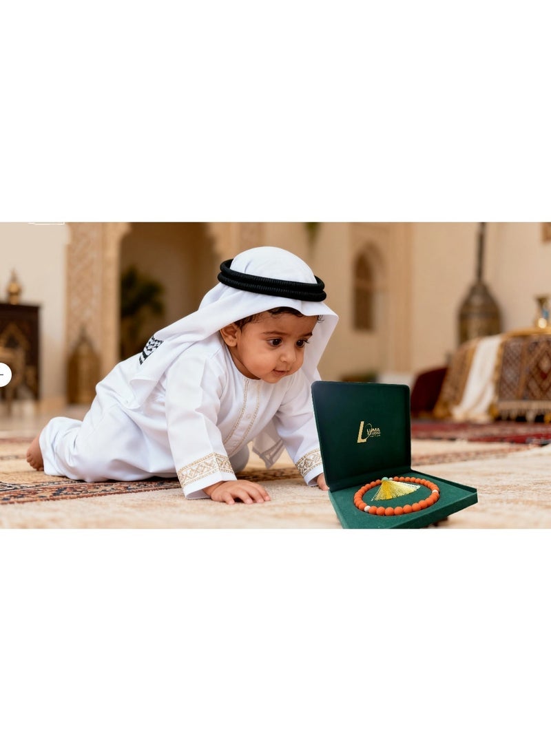 LUMA Studio | First Tasbih for Baby | kid's 33 Prayer Beads | Special gifts for holidays, birthdays, and anniversaries - Image 1