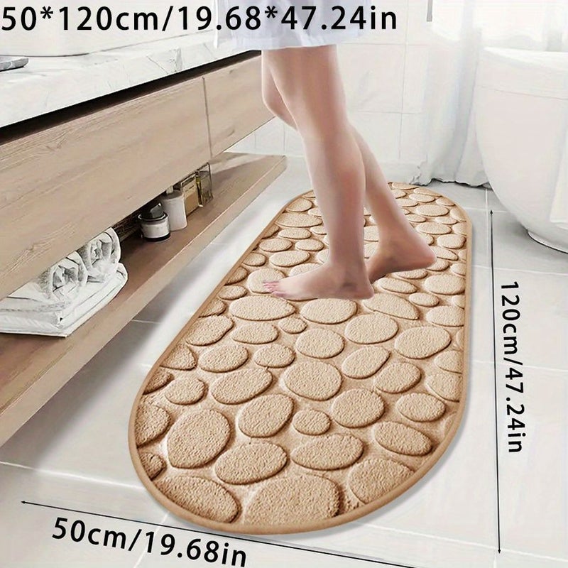 Oval Super Absorbent Bath Mat Non Slip Shower Rug Ultra Soft Comfortable Premium Design Pink Color 50x120 For Bathtub Wet Areas Ideal Holiday Gift 520pcs Valentine Decoration - Image 2