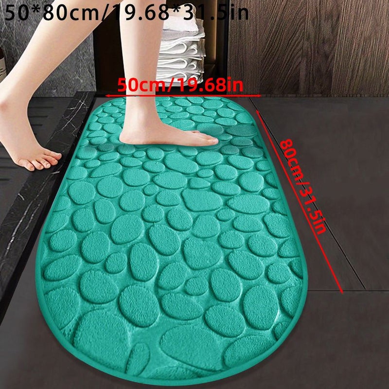Oval Super Absorbent Bath Mat Non Slip Shower Rug Ultra Soft Comfortable Premium Design Pink Color 50x120 For Bathtub Wet Areas Ideal Holiday Gift 520pcs Valentine Decoration - Image 5