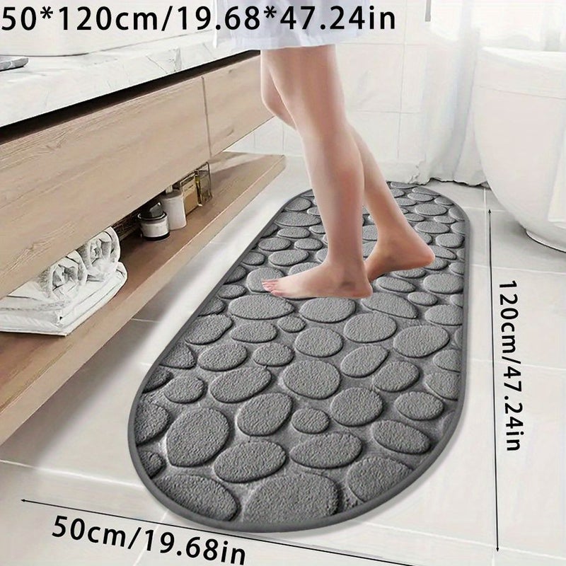 Oval Super Absorbent Bath Mat Non Slip Shower Rug Ultra Soft Comfortable Premium Design Pink Color 50x120 For Bathtub Wet Areas Ideal Holiday Gift 520pcs Valentine Decoration - Image 3