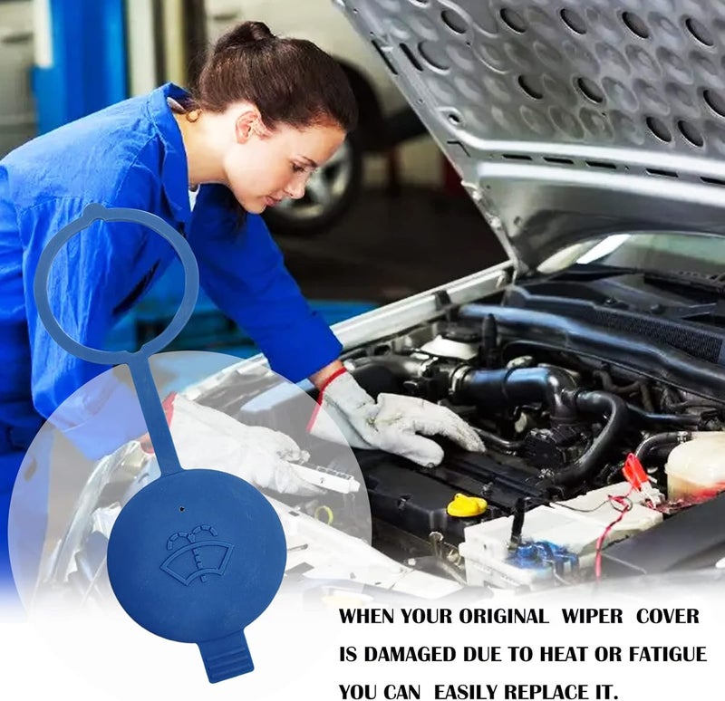 TOPCNOEM Windscreen Washer Cap,Windshield Wiper Washer Fluid Reservoir Tank Bottle Cap 1718690108 Compatible with Mercedes Benz C250 C300 C350 - Image 4