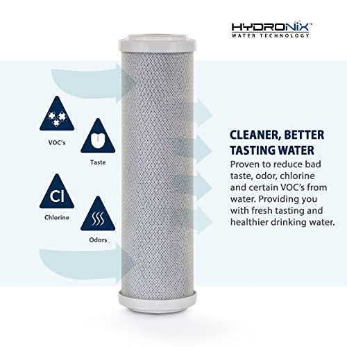Hydronix CB-25-1005 Whole House RO & Drinking Systems NSF Coconut Carbon Block Water Filter 2.5 x 10-5 Micron - Image 5